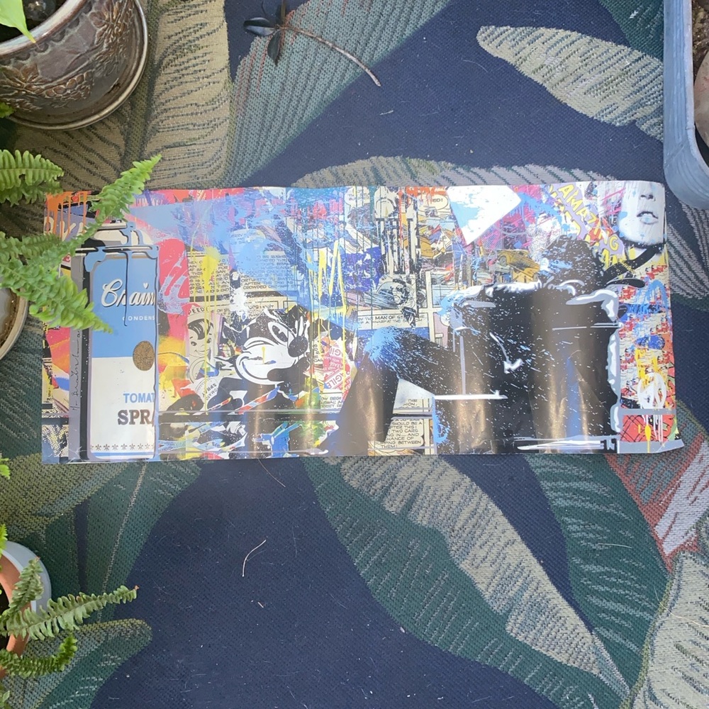 print titled "Spray" by Mr. Brainwash, a French-born